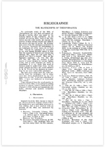 The Manuscripts of Theophrastus